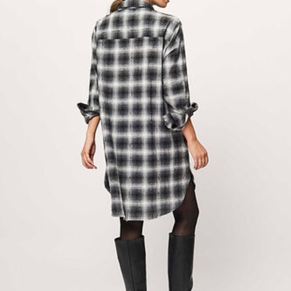 Club Monaco Plaid Shirt Dress